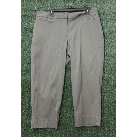 Talbots Pants - Talbots The Perfect Crop Curvy Pants Women's 16P Petite Military Green